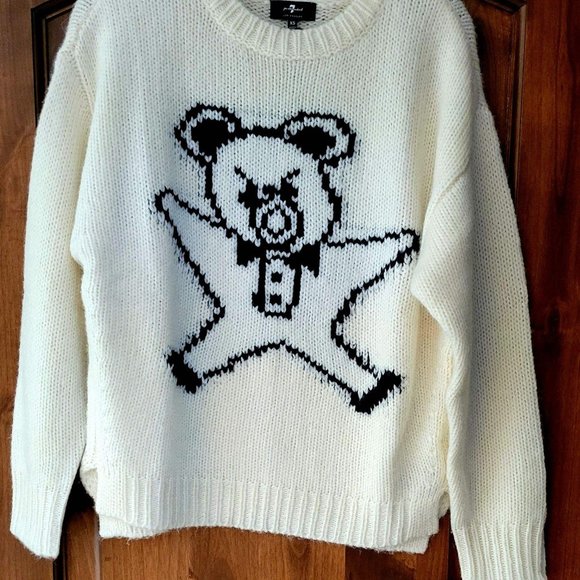 Step Hem Teddy Sweater by 7 For All Mankind - Picture 2 of 6